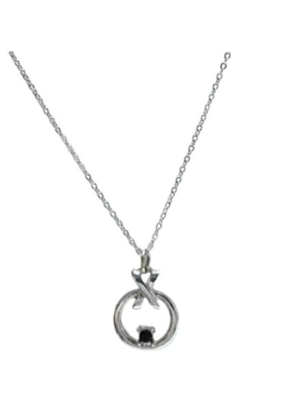 Elegant Infinity Circle Pendant Necklace Red Gemstone Silver Tone Jewelry Women